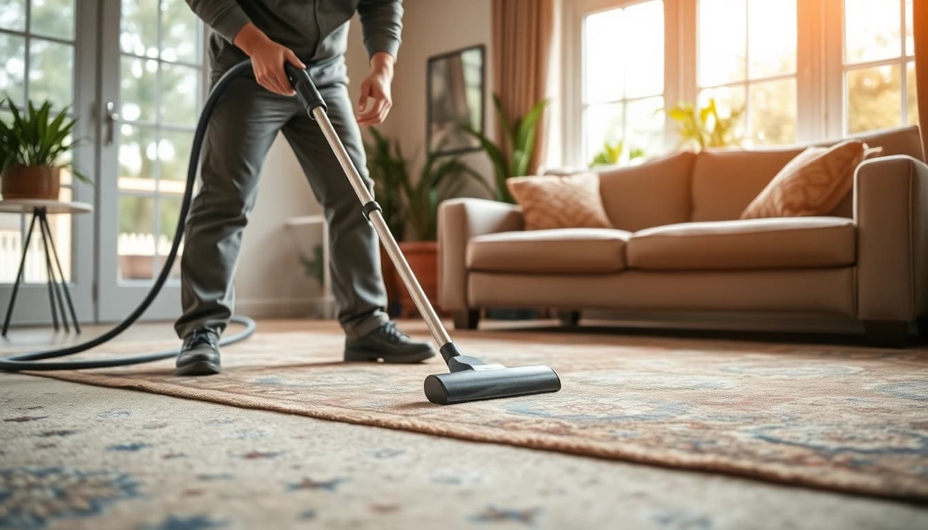 Expert carpet cleaning in Glasgow beautifying a cozy home environment.