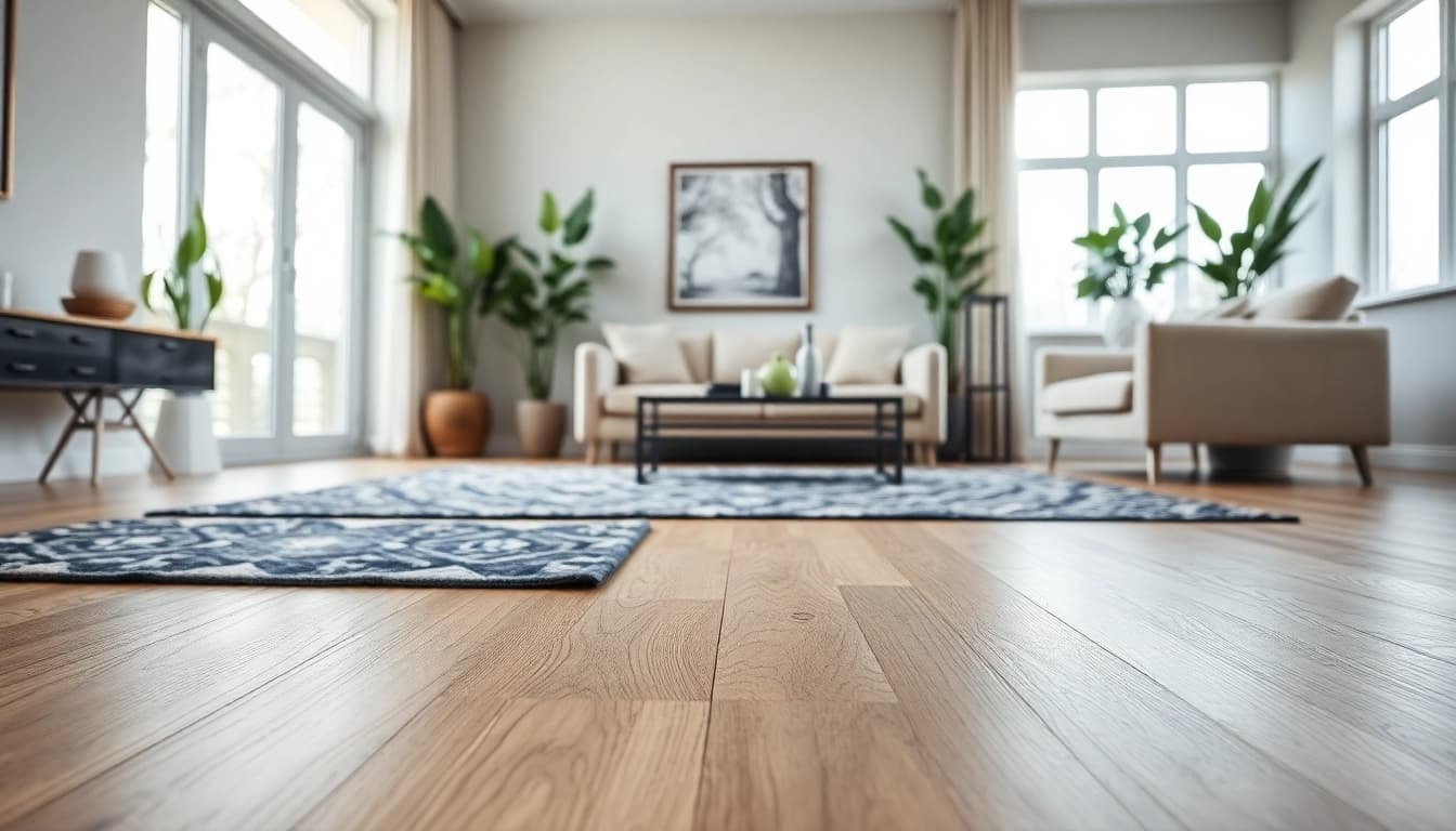 Enhance your space with beautiful lvp floors in a stylish modern living room setup.