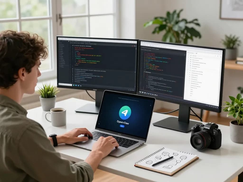 Open claw personal AI assistant setup in a modern home office