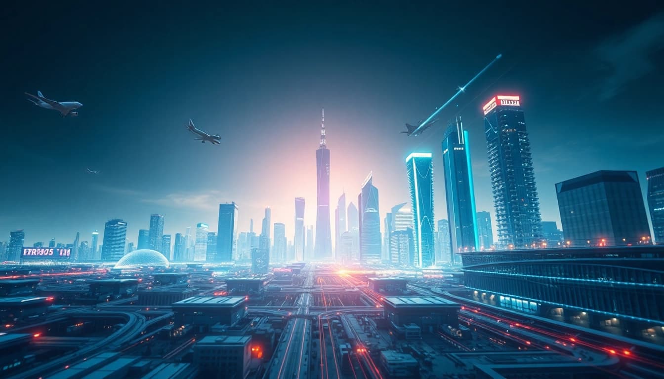 Futuristic aviation scene depicting innovation and technology at https://rr9935.com/.