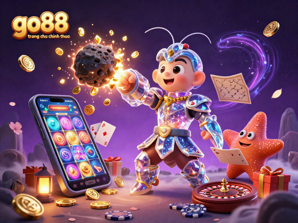 Experience excitement with go88 trang chu chinh thuc as a cartoon mantis shrimp battles in a cosmic casino adventure.