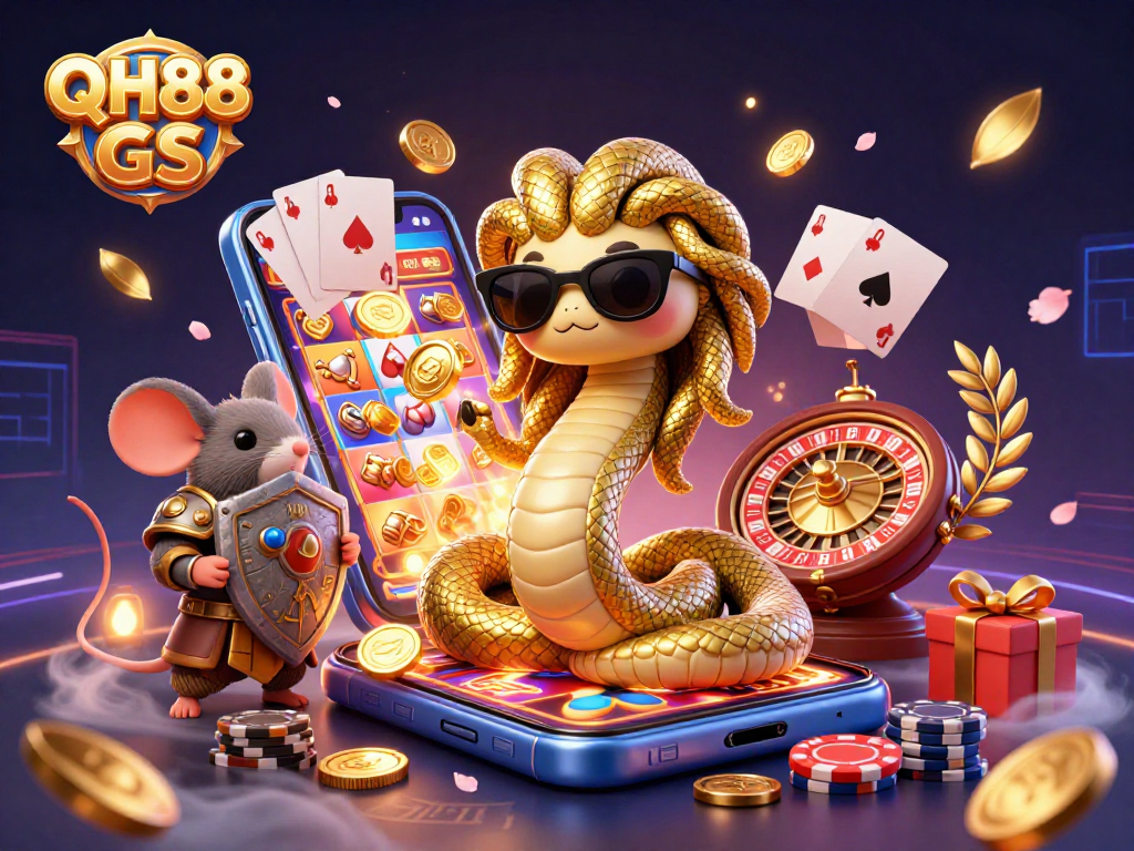 Experience thrilling gameplay with QH88 GS featuring unique characters and vibrant slot elements.