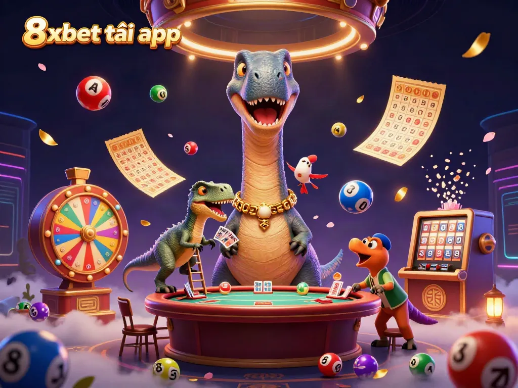 Experience the excitement of betting with the vibrant 8xbet tải app illustrated scene.