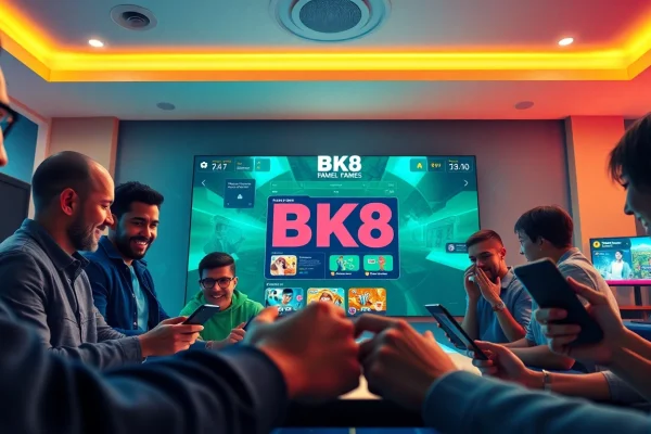 Players enjoying BK860S gaming platform with vibrant interface and engaging atmosphere.