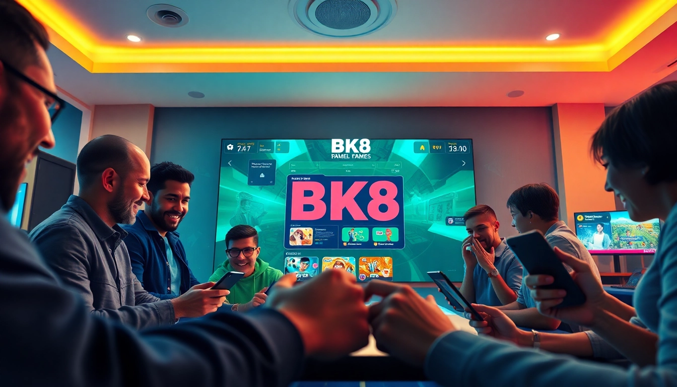 Players enjoying BK860S gaming platform with vibrant interface and engaging atmosphere.