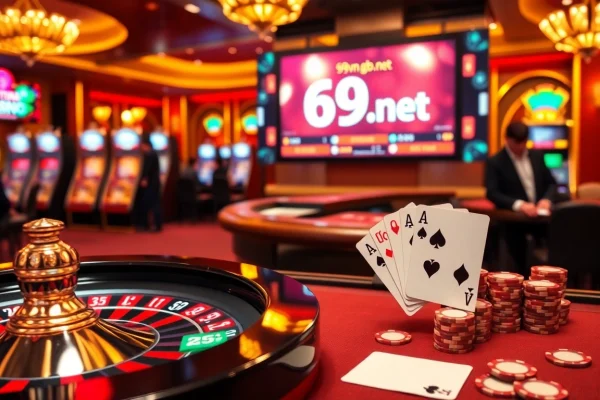 Experience the thrill of gambling at 69vn.gb.net with professional dealers and vibrant casino activities.
