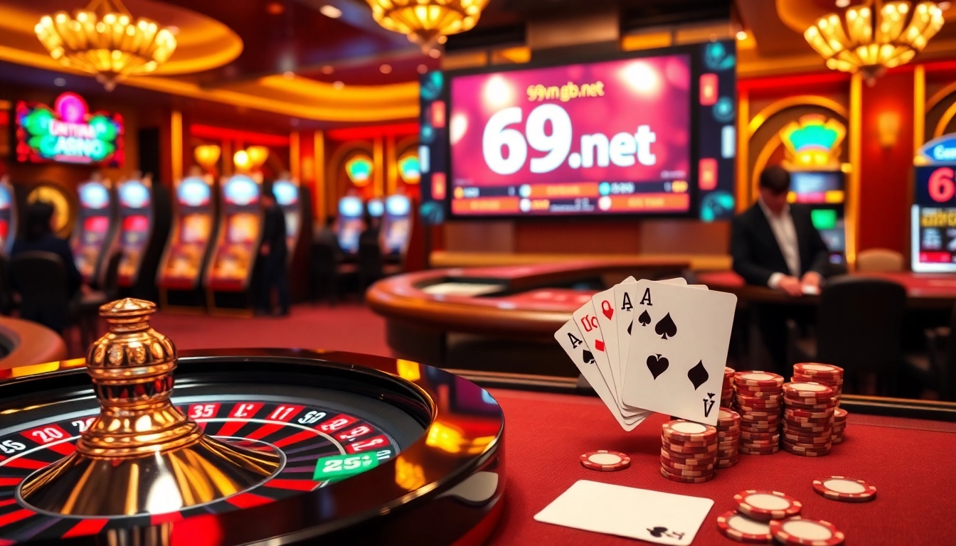 Experience the thrill of gambling at 69vn.gb.net with professional dealers and vibrant casino activities.