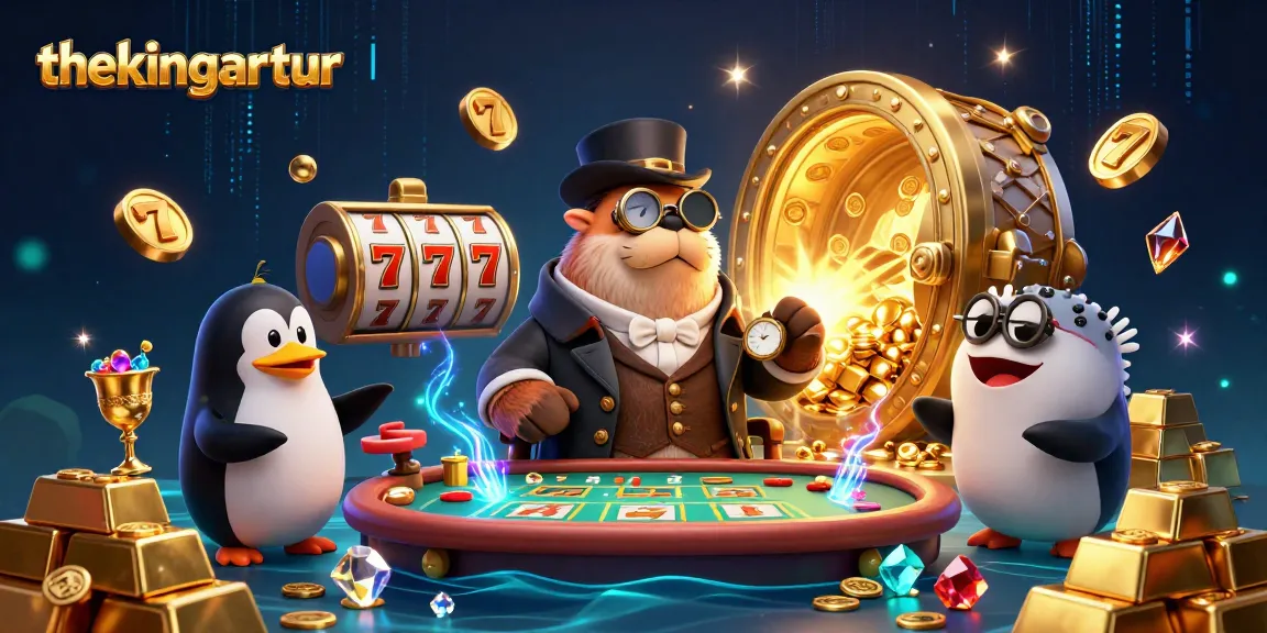 Thekingarthur showcases thrilling underwater casino action with a walrus, penguin dealer, and pufferfish player.