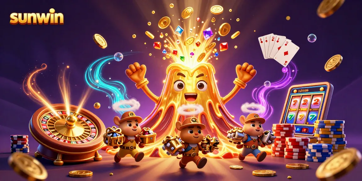 Experience thrilling action with sunwin as the golden volcano erupts coins and treasures.