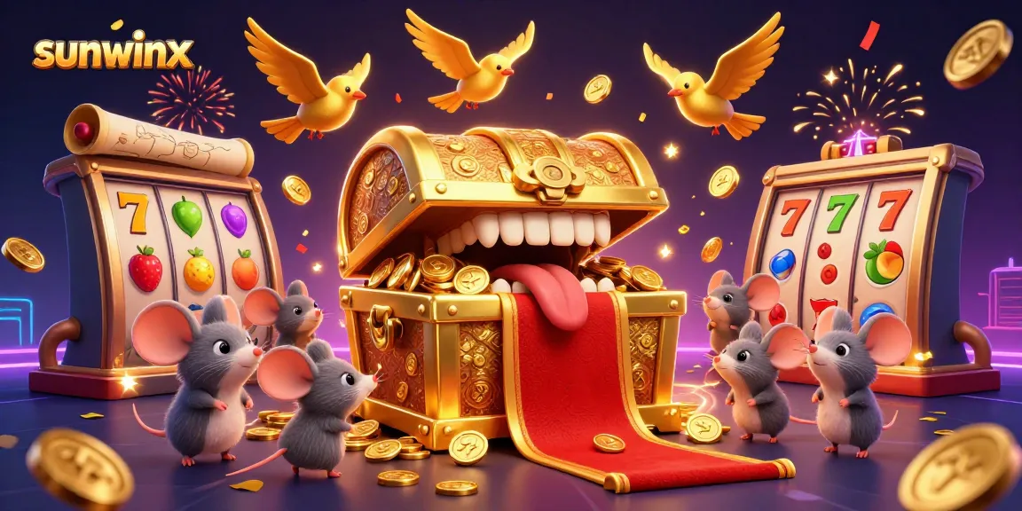 Engage with sunwinx: thrilling online casino action featuring golden treasure, slots, and vibrant confetti.