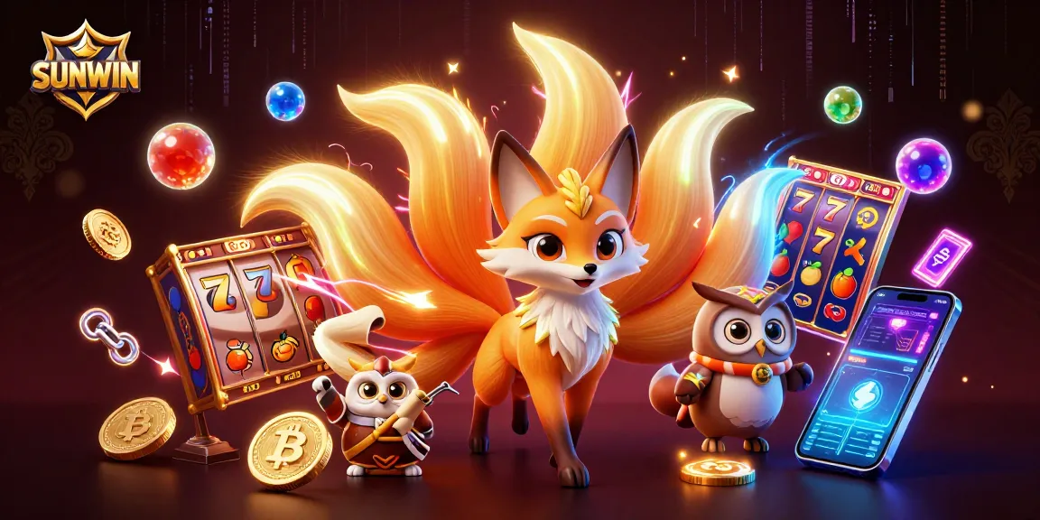 SUNWIN unleashes vibrant gambling excitement with a nine-tailed fox, owl sage, and dynamic casino elements.