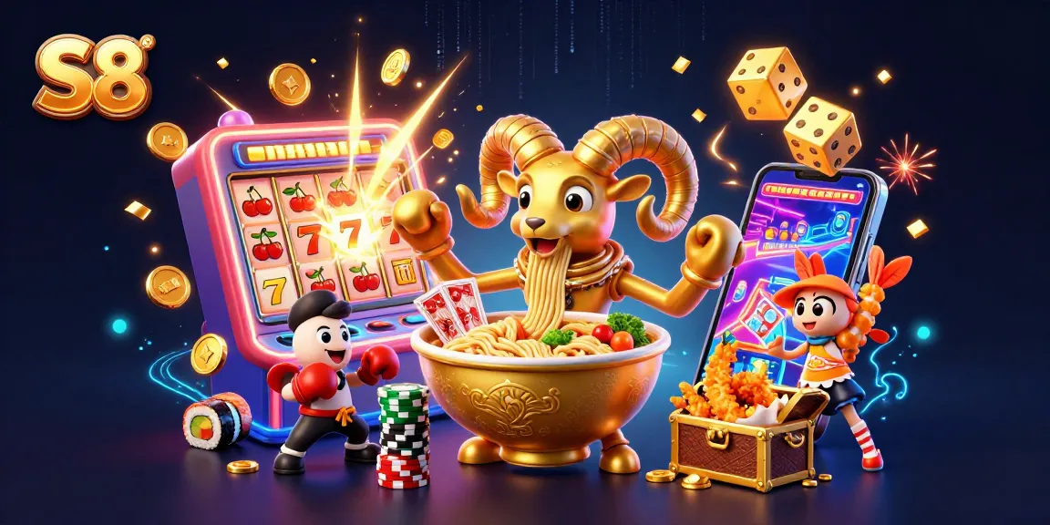 Experience thrilling gaming with S8’s dynamic characters and vibrant casino elements.